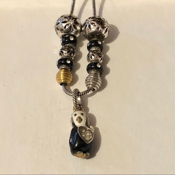 Brighton Trade Winds Bead Cutout floral design & clear crystal accents Retired - Picture 6 of 7